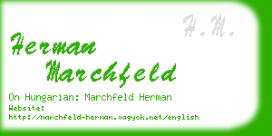 herman marchfeld business card